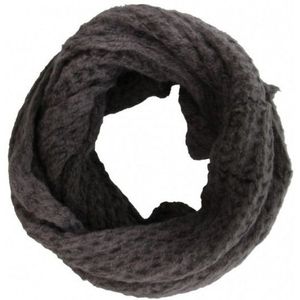 Knitted Loop-Col Scarf Grey
