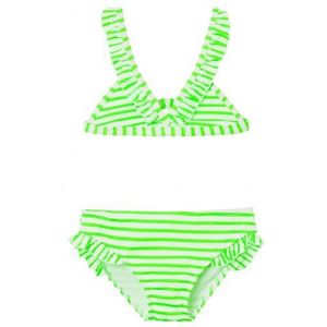 NAME IT : Bikini met ruches en fijne streep