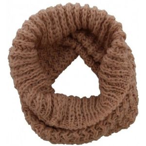 Knitted Loop-Col Scarf Old Pink
