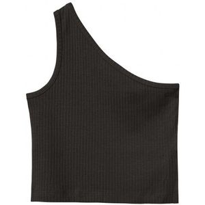 NAME IT : Topje off shoulder in fijne rib