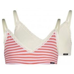 Skinny girls crop top 2-pack CottonLace Multipack