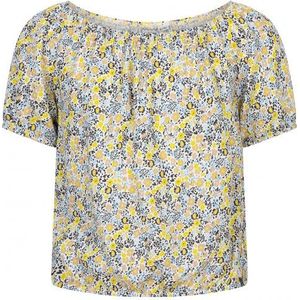 INDIAN BLUE : Cropped Flower Top Light Blue