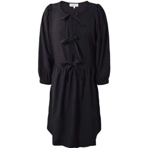 HOUND : Midi-jurk met lange pofmouwen en V-hals