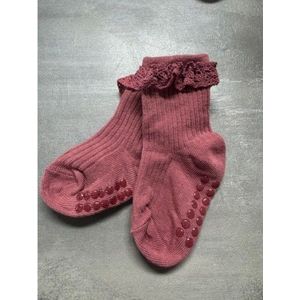 Schattige antislip sokje licht bordeau