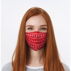 Rode Kerstmis Trui Mondkapje - Large