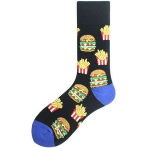 Pair of Socks Size 38-45 Hamburgers-Fries