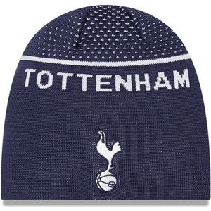 New Era Nieuw tijdperk Tottenham Hotspur Voetbal Logo Gemanchette Fijne Gebreide Muts - Blauw One Size