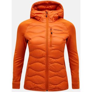 Peak Performance Women Helium Hybrid Down Hood Jacket Gold Flame maat M