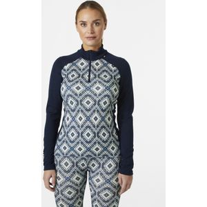 Helly Hansen Women Lifa Merino Midw Gra 1/2 Zip Navy Star Pixel maat M