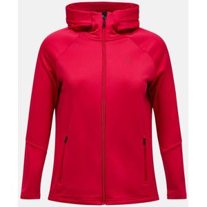 Peak Performance - Rider Essentials Midlayer Zip Hood - TECH BURGUNDY - Dames