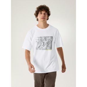 Arc'teryx - T-shirts - Kragg Cotton Logo SS M White Light voor Heren van Katoen - Maat M - Wit