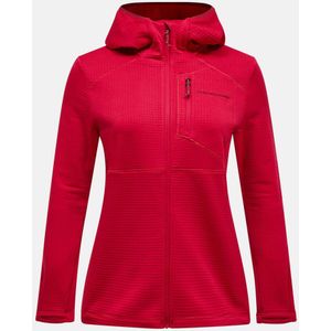 Peak Performance - Trail Polartec Power Grid Zip Hood - TECH BURGUNDY - Fleece Hoodie