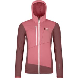 ORTOVOX Fleece Grid Hoody Women Mountain Rose maat M