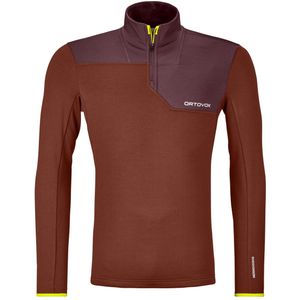 ORTOVOX Men Fleece Light Zip Neck Clay Orange maat XL