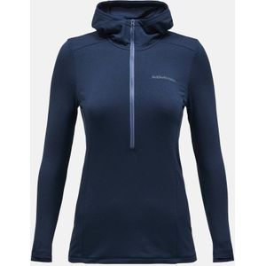 Peak Performance Women Light Hooded Fleece Half Zip Salute Blue maat L