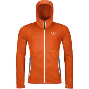 ORTOVOX Men Fleece Hoody Hot Orange maat L