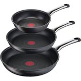 Tefal Excellence Pannenset - Set van 3 Koekenpannen - Ø20/24/26cm - Inductie - Zwart