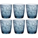 Bormioli Rocco Diamond Waterglazen - Blauw - 390ml - 6 Stuks