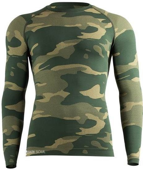 Stark Soul Herren Thermo T-Shirt Camouflage | Grösse: L/XL | Farbe: Grün/Print