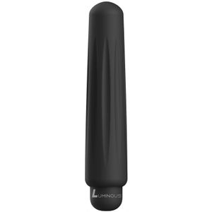 Luminous Delia - Standaard Vibrator met Siliconen Sleeve - Zwart