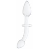 Chrystalino Doubler -  White glazen dildo