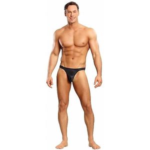 Satijnen Bong Thong String - Zwart