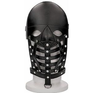 Pain - Leather Male Mask - Zwart