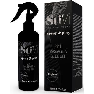 Hot StiVi - spray & play 2 in1 Massage & Glijmiddel