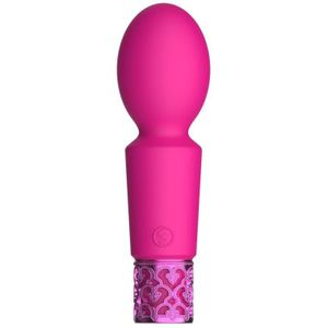 Royal Gems - Brilliant Mini Wand Vibrator - Roze