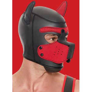 Puppy Play Neopreen Masker - Rood