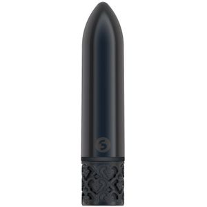 Royal Gems - Krachtige oplaadbare vibrator Bullet - Zwart