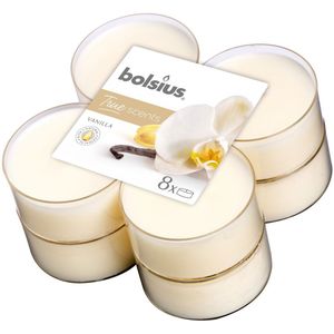 Bolsius Maxi Waxinelichtjes True Scents Vanille 8 Stuks