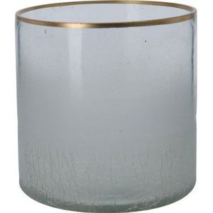 Theelichthouder 10 cm Goud Rand Kerst Nampook - Nampook