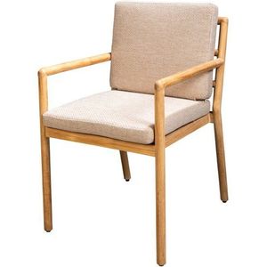 Mare dining chair teak/multi natural AW - Yoi