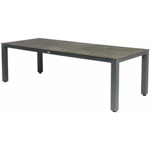 Briga Dining Table Trespa Top Forest Grey 240 x 100 cm Charcoal Frame - Tierra Outdoor