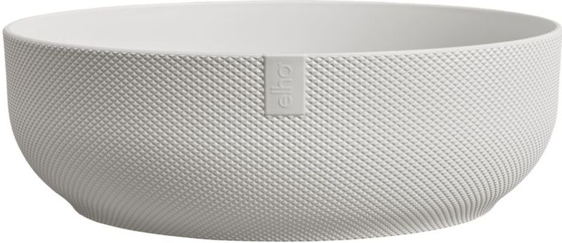 Elho - Jazz Bowl 28 - Bloempot - Zijdewit - 100% Gerecycled Plastic - Ø 27.5 x H 9.0 cm
