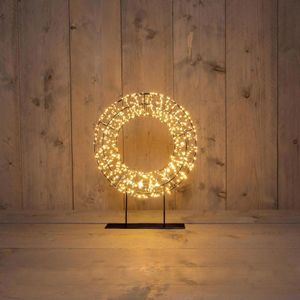 Anna's Collection Krans op Voet - 28x6 cm - 800 LEDs - Warm Wit