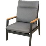 Merino lounge stoel midnight grey - Oosterik home