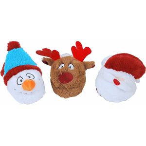 Hondenspeelgoed pluche kerstpantoffel met piep 23 cm assorti - Gebr. de Boon