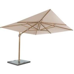 Parasol Hacienda 300 x 400 cm zand met houtlook frame 4SO - 4SO