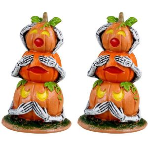 Pumpkin Snowmen Set Of 2 - LEMAX