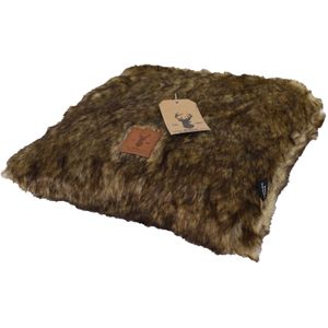 Boony Est 1941 ligkussen grizzly brown 37x37 cm - Gebr de boon