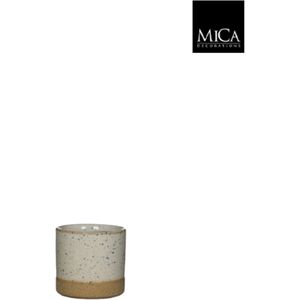 Bloempot Lago pot rond wit h7,5xd7,5 cm - Mica decorations