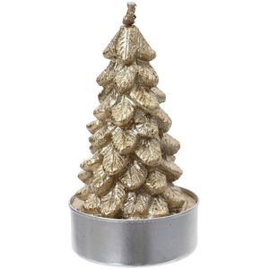 Theelicht paraffine d7b9h9 cm goud 4st - Decoris