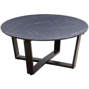 Teeburu coffee table 75x35cm. alu black/slate - Yoi