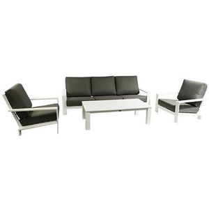 Lincoln Sofa Loungeset Wit/Mosgroen - Garden impressions