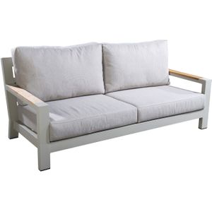 Bango sofa 3 seater aluminium salix/teak/flax beige AW - Yoi