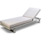 Kazoku lounger aluminium salix/flax beige AW - Yoi