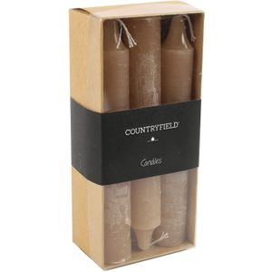 Kaars dia. 2 cm, hoogte: 14 cm Vela 6 stuks beige - Countryfield