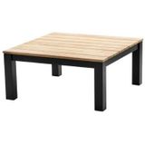 Midori coffee table 75x75cm. alu black/teak - Yoi